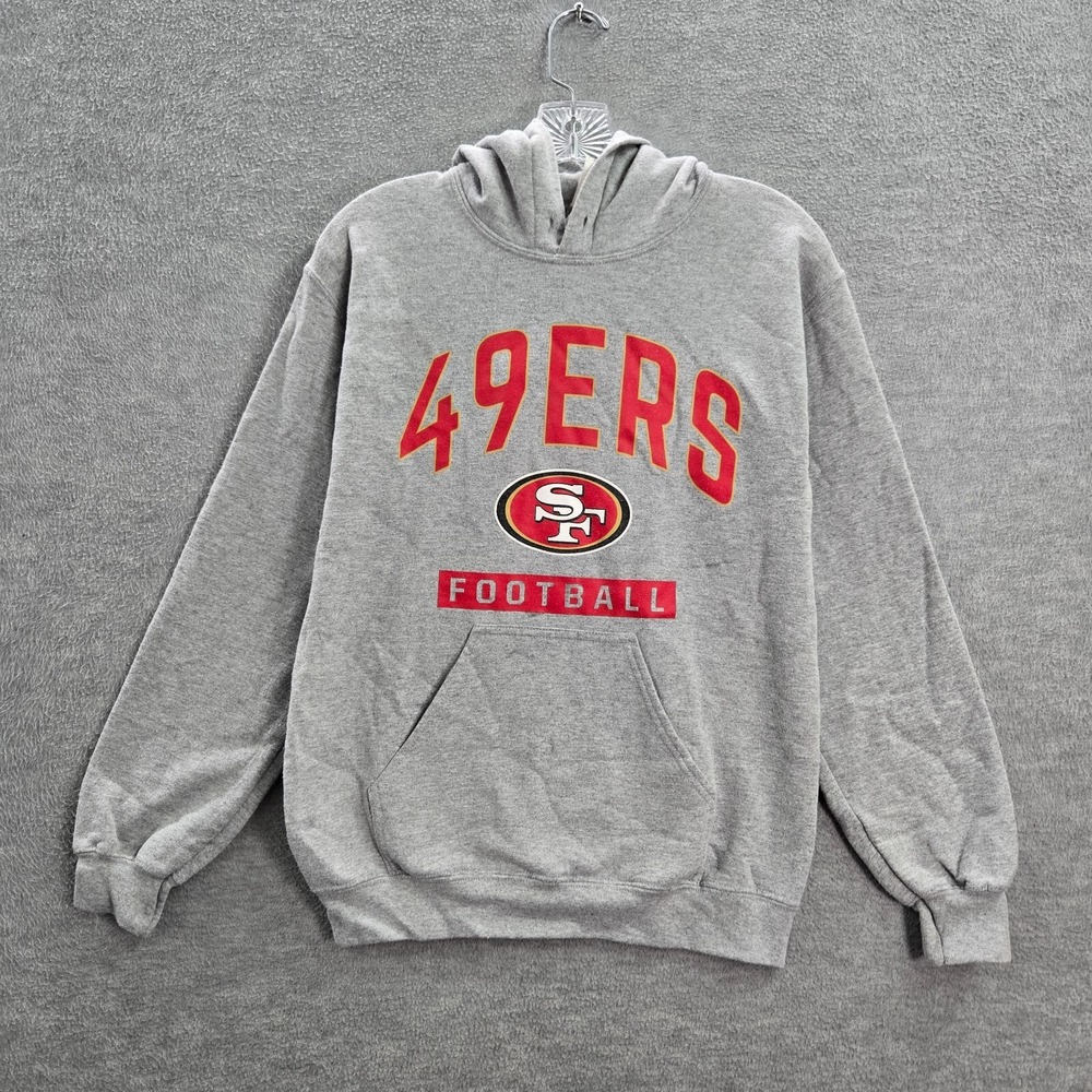 San Francisco 49ers Women Sweatshirt Small Gray Hoodie Logo‎ Junk Food NFL READ